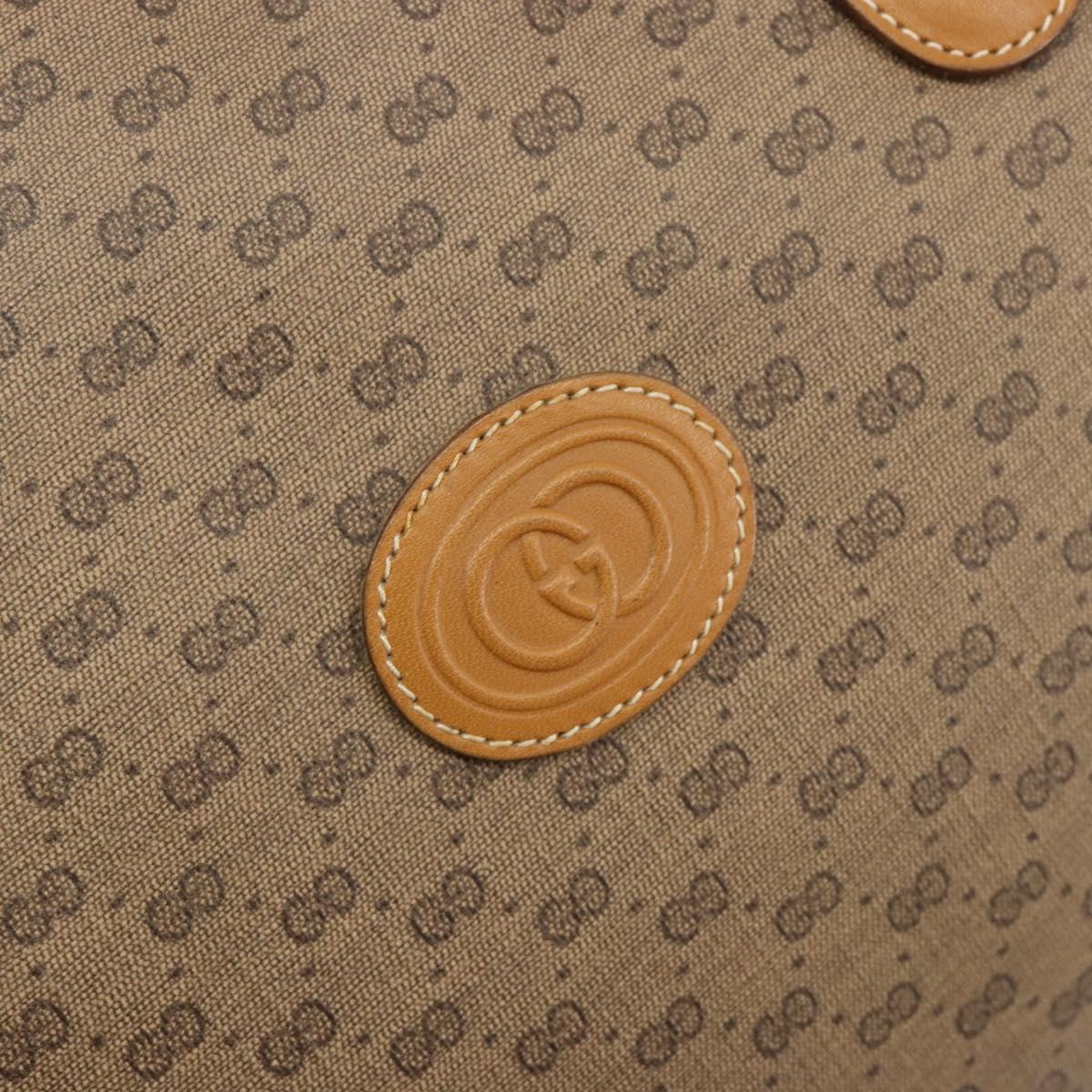 GUCCI Micro GG Supreme Hand Bag PVC Beige Gold 002 104 0033 Auth gh2038