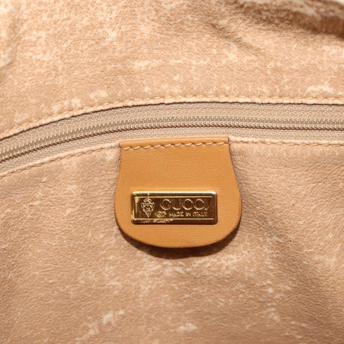 GUCCI Micro GG Supreme Hand Bag PVC Beige Gold 002 104 0033 Auth gh2038