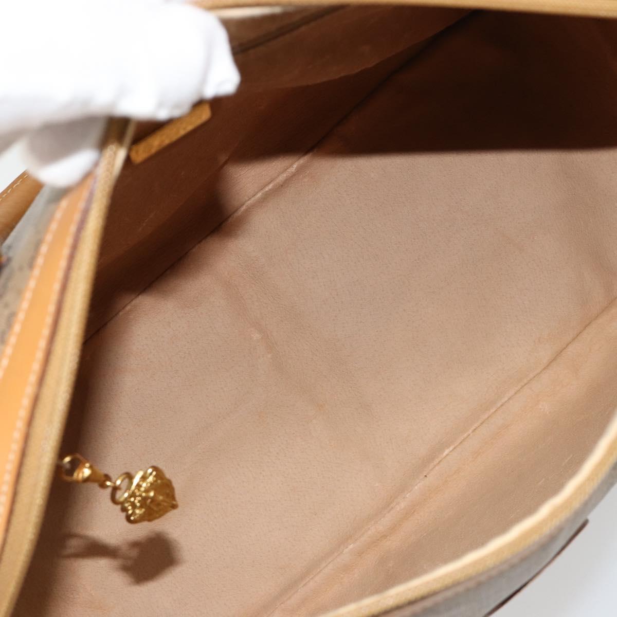 GUCCI Micro GG Supreme Hand Bag PVC Beige Gold 002 104 0033 Auth gh2038