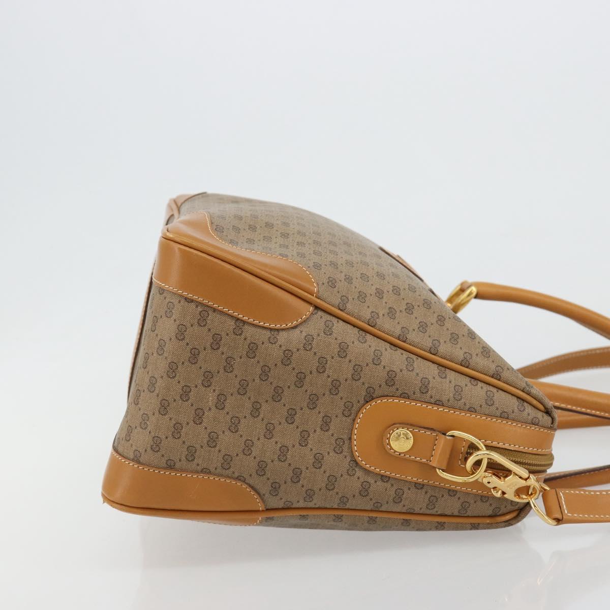 GUCCI Micro GG Supreme Hand Bag PVC Beige Gold 002 104 0033 Auth gh2038