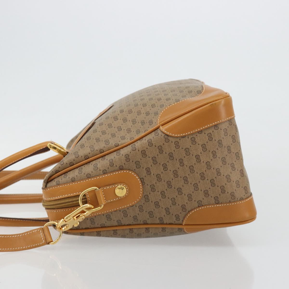 GUCCI Micro GG Supreme Hand Bag PVC Beige Gold 002 104 0033 Auth gh2038
