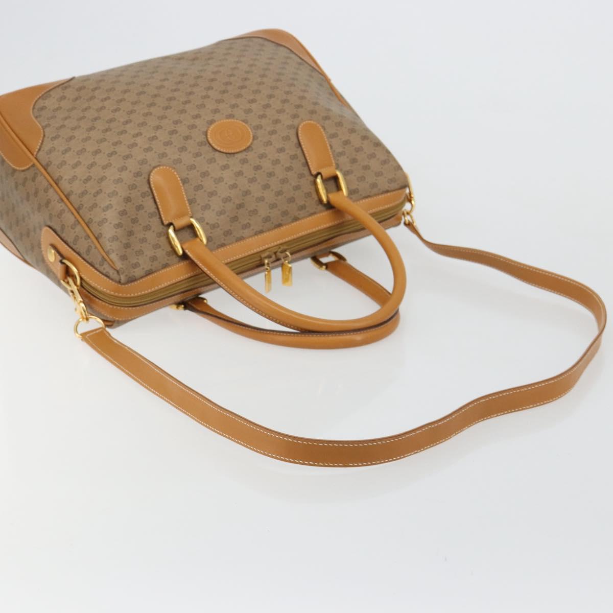 GUCCI Micro GG Supreme Hand Bag PVC Beige Gold 002 104 0033 Auth gh2038