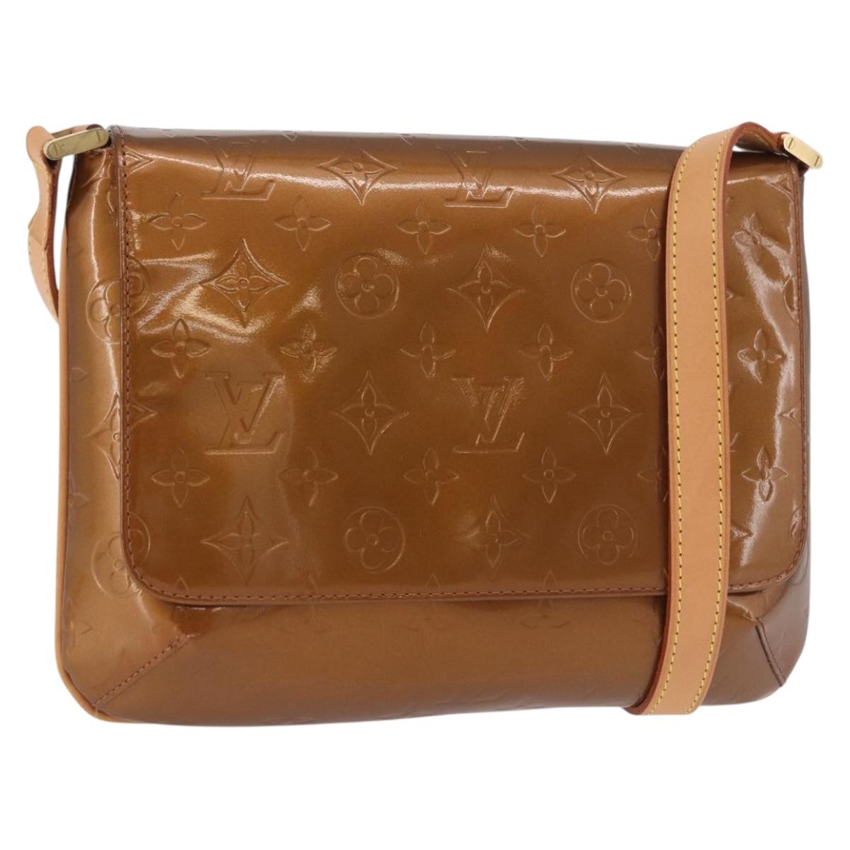LOUIS VUITTON Monogram Vernis Thompson Street Bag Bronze M91124 LV Auth gh2039