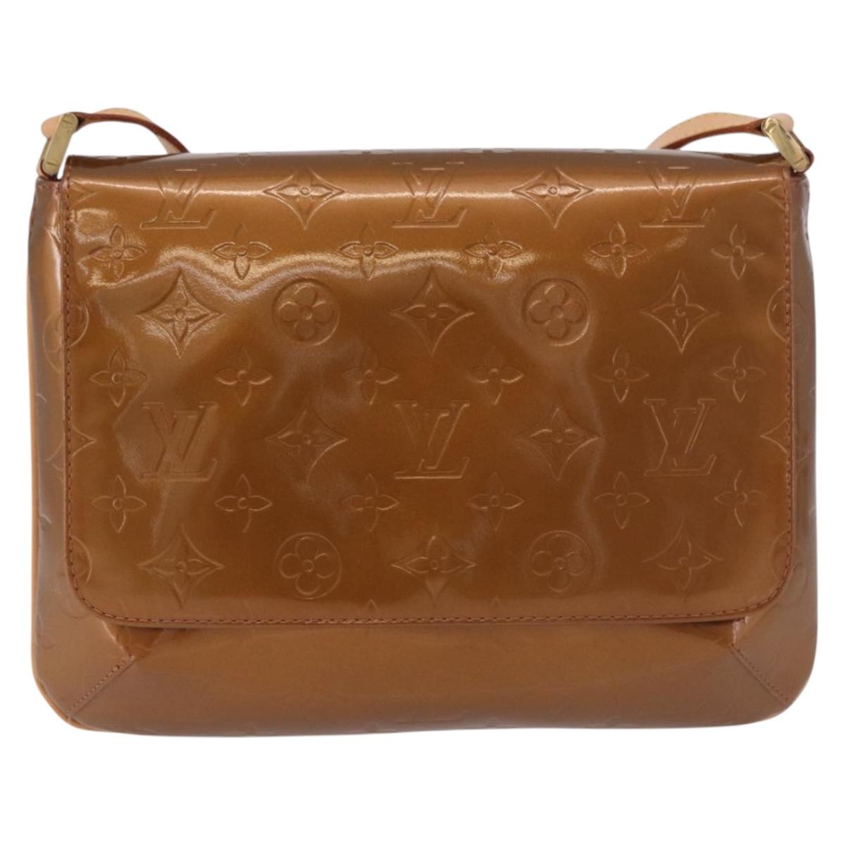 LOUIS VUITTON Monogram Vernis Thompson Street Bag Bronze M91124 LV Auth gh2039