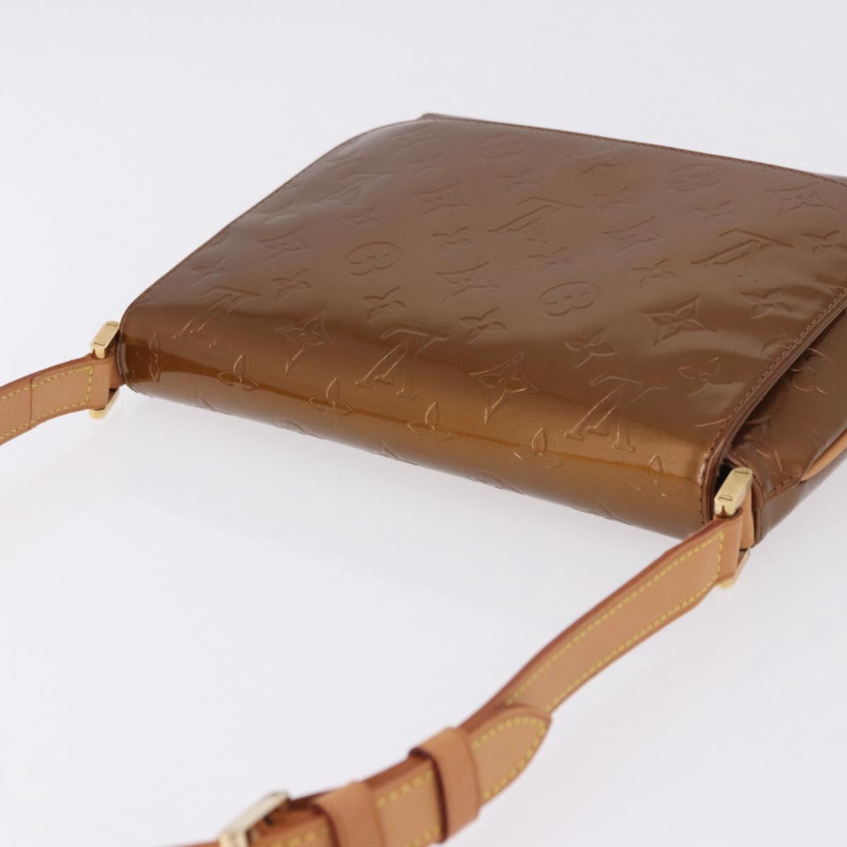LOUIS VUITTON Monogram Vernis Thompson Street Bag Bronze M91124 LV Auth gh2039