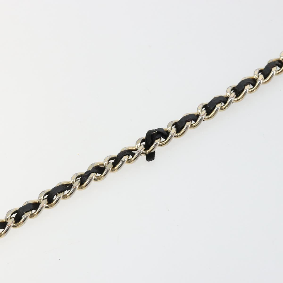 CHANEL Matelasse Chain Shoulder Bag Lamb Skin Black Gold CC Auth gh2043