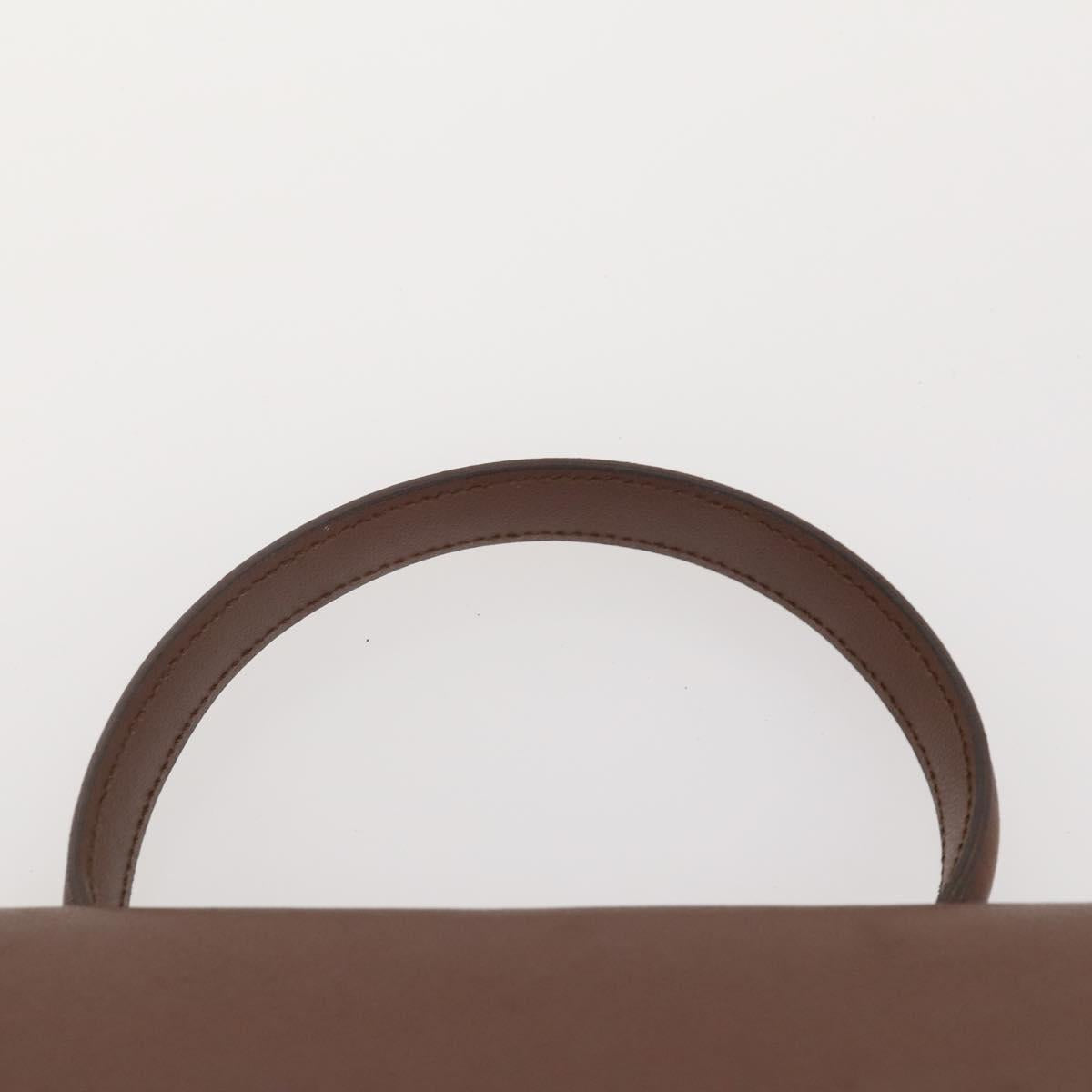 GIVENCHY Hand Bag Leather 2 Set Black Brown Auth gh2056