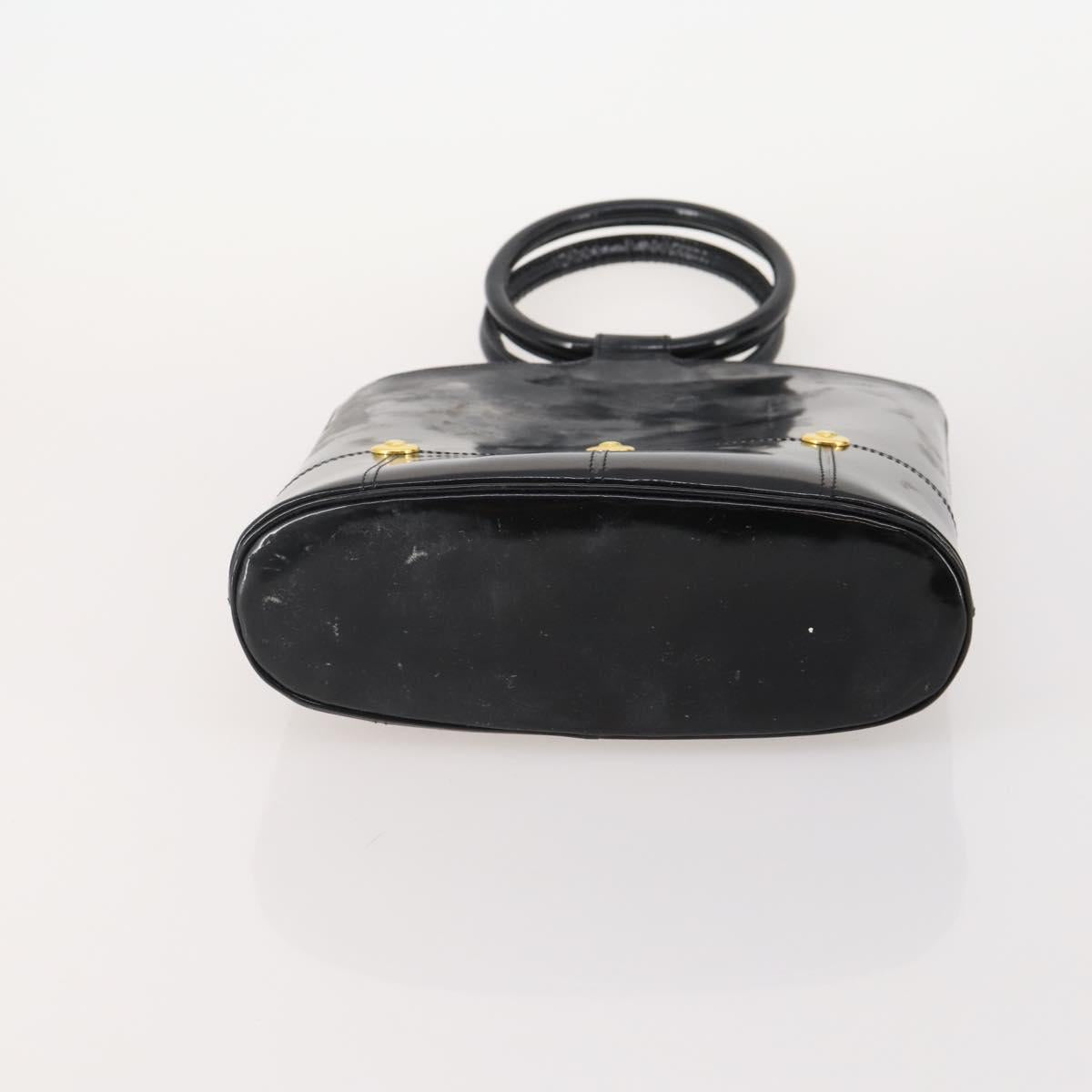GIVENCHY Hand Bag Leather 2 Set Black Brown Auth gh2056