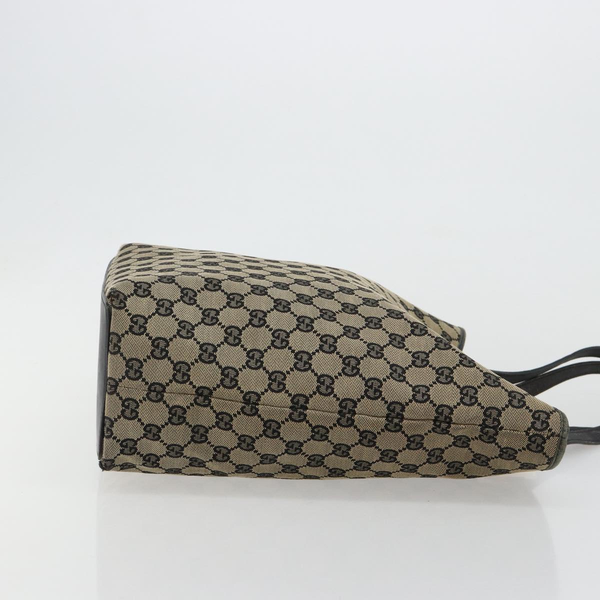 GUCCI GG Canvas Tote Bag Navy Gold 002 1098 Auth gh2060