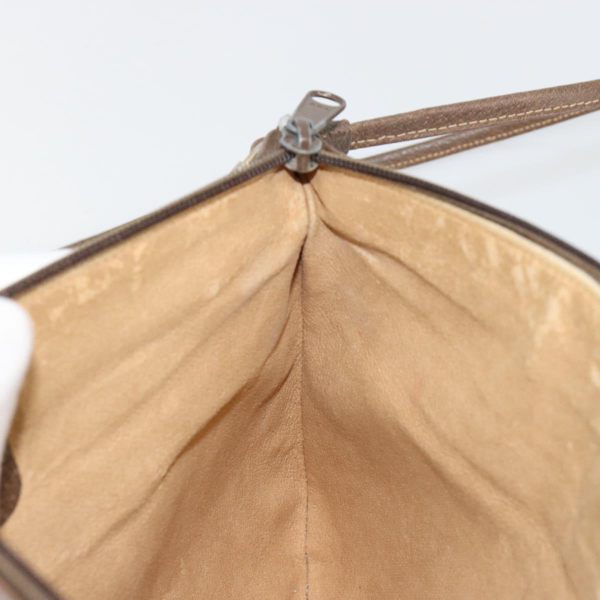 GUCCI GG Supreme Web Sherry Line Bag PVC Beige Gold 904 02 026 Auth gh2081