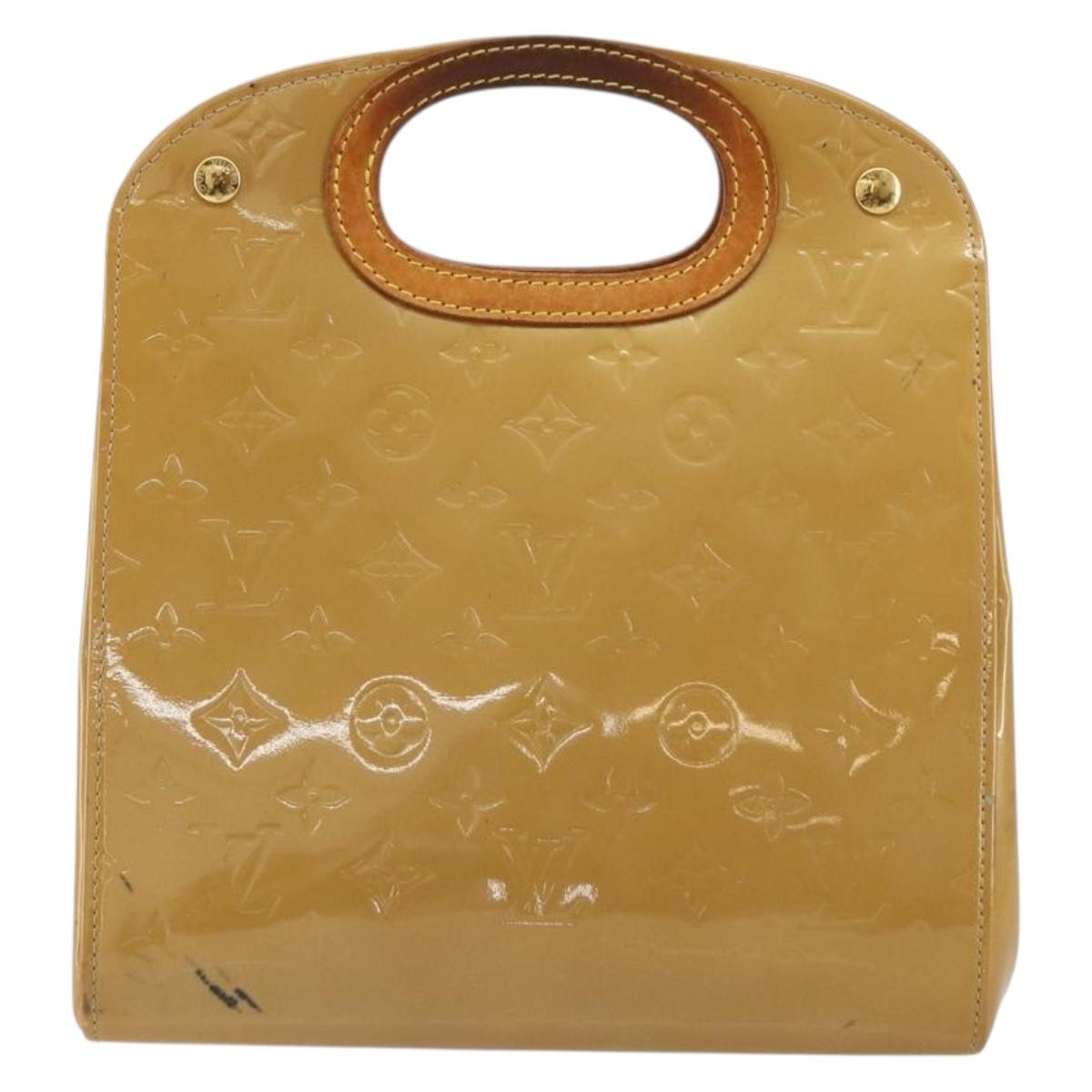 LOUIS VUITTON Monogram Vernis Maple Drive Hand Bag Noisette M91376 Auth gh2083