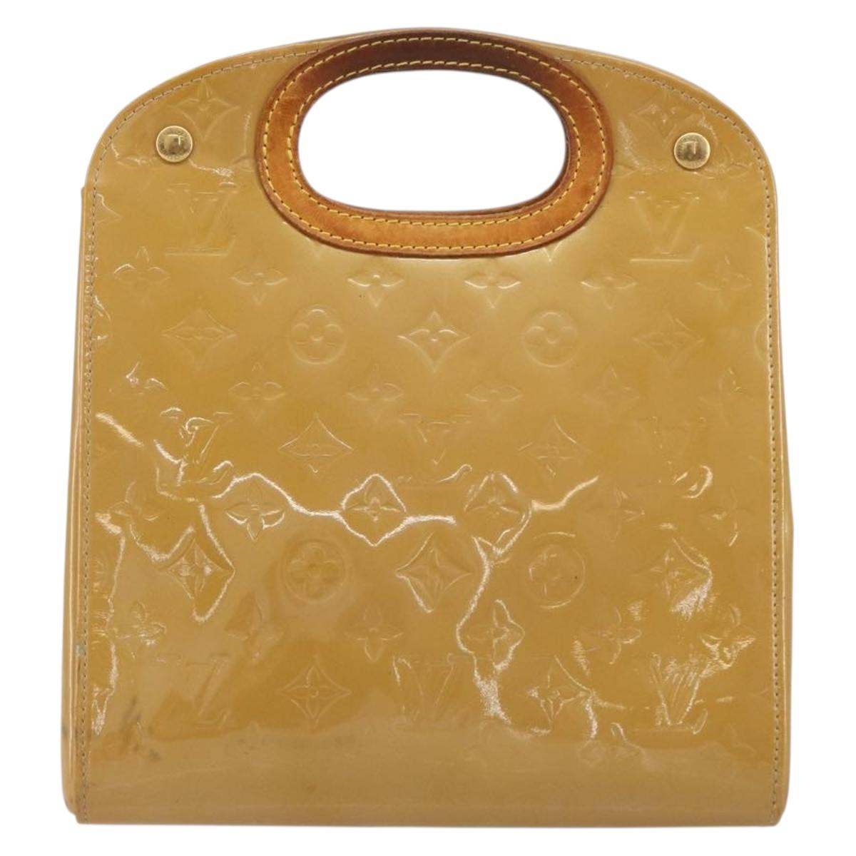 LOUIS VUITTON Monogram Vernis Maple Drive Hand Bag Noisette M91376 Auth gh2083
