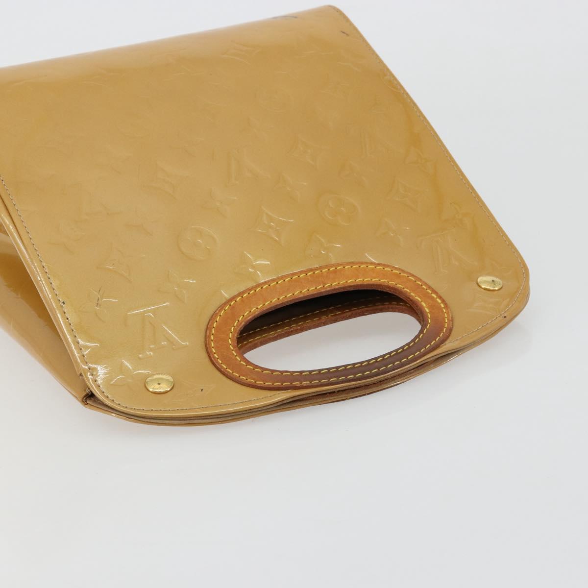 LOUIS VUITTON Monogram Vernis Maple Drive Hand Bag Noisette M91376 Auth gh2083