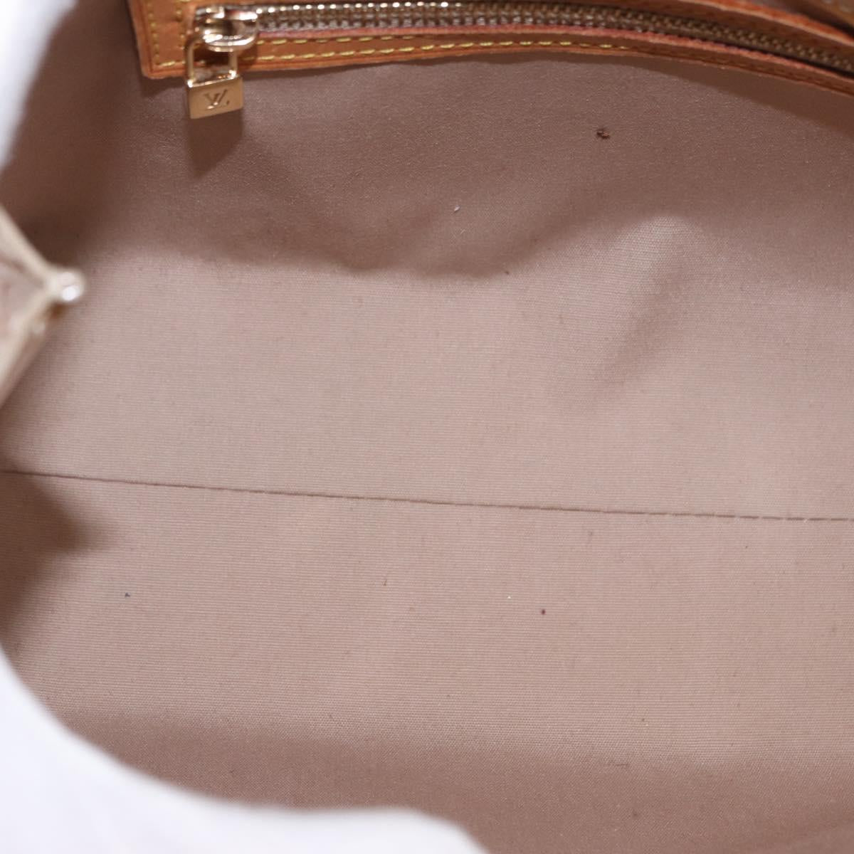 LOUIS VUITTON Monogram Vernis Reade PM Hand Bag Beige M91144 LV Auth gh2085