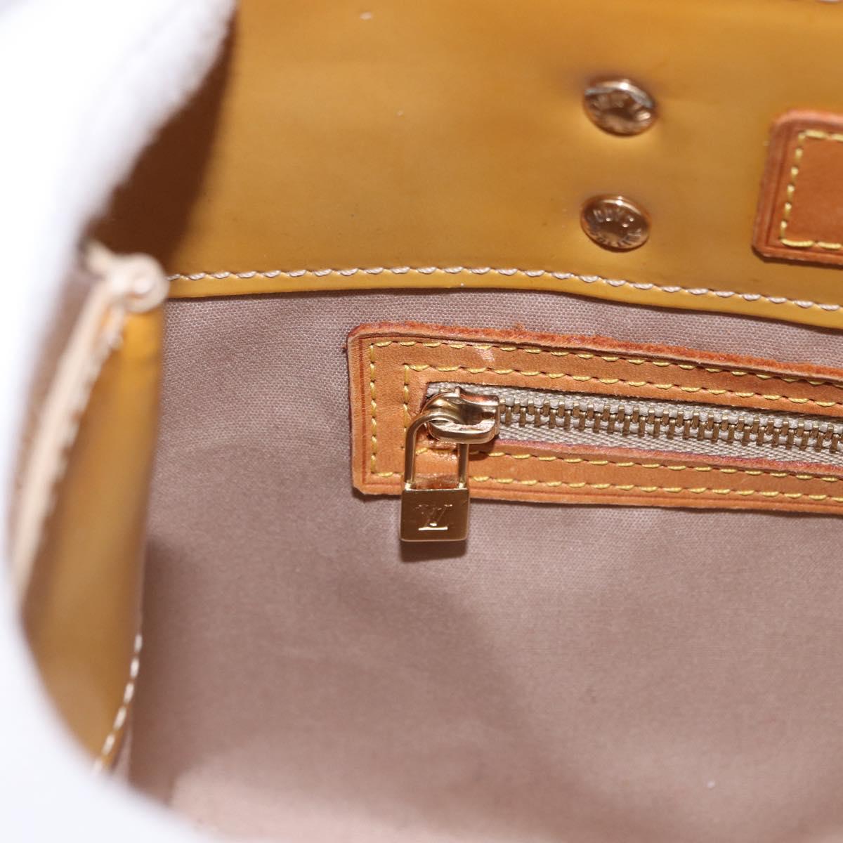 LOUIS VUITTON Monogram Vernis Reade PM Hand Bag Beige M91144 LV Auth gh2085