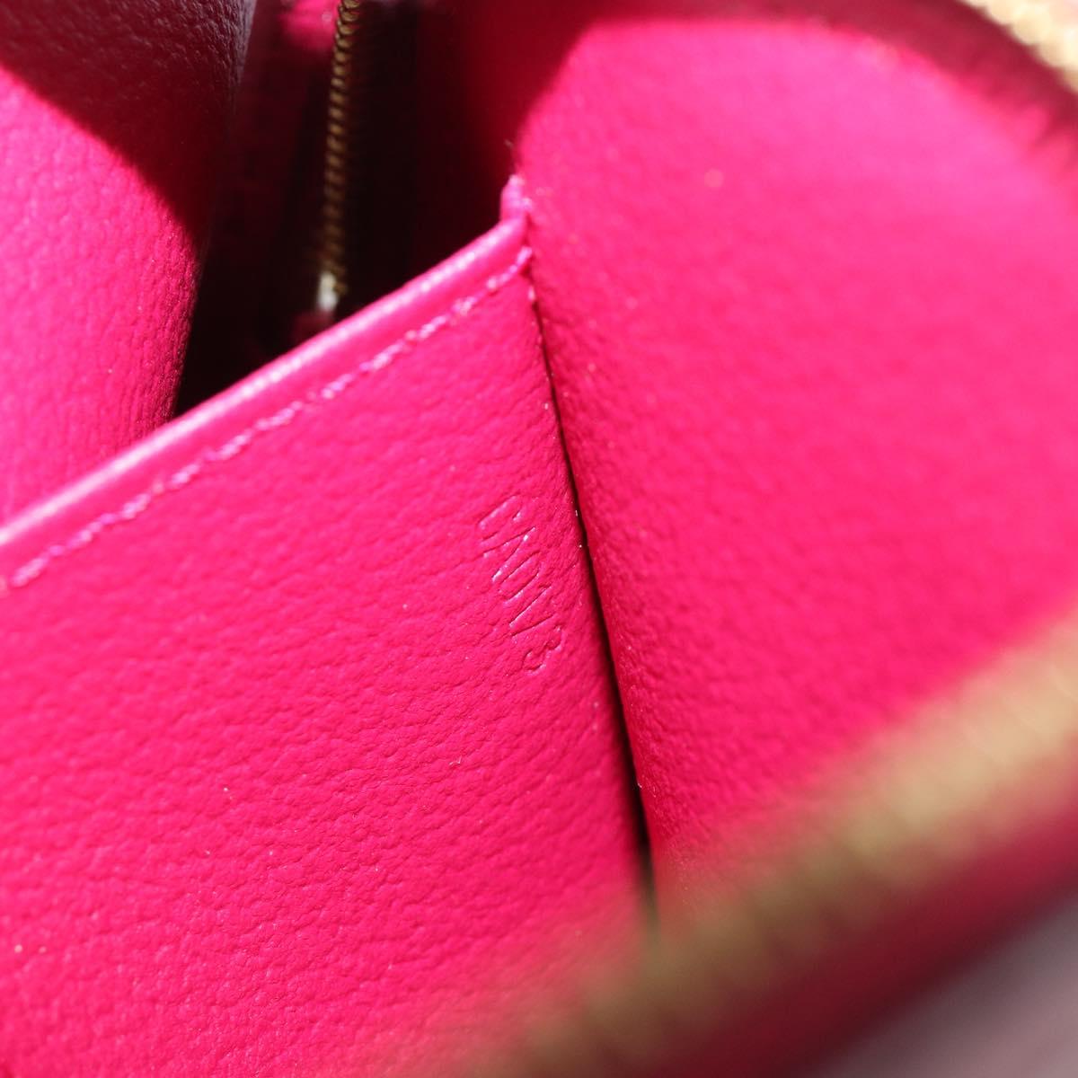 LOUIS VUITTON Vernis Pochette Cosmetic Pouch Rose Indian M90009 Auth gh2086