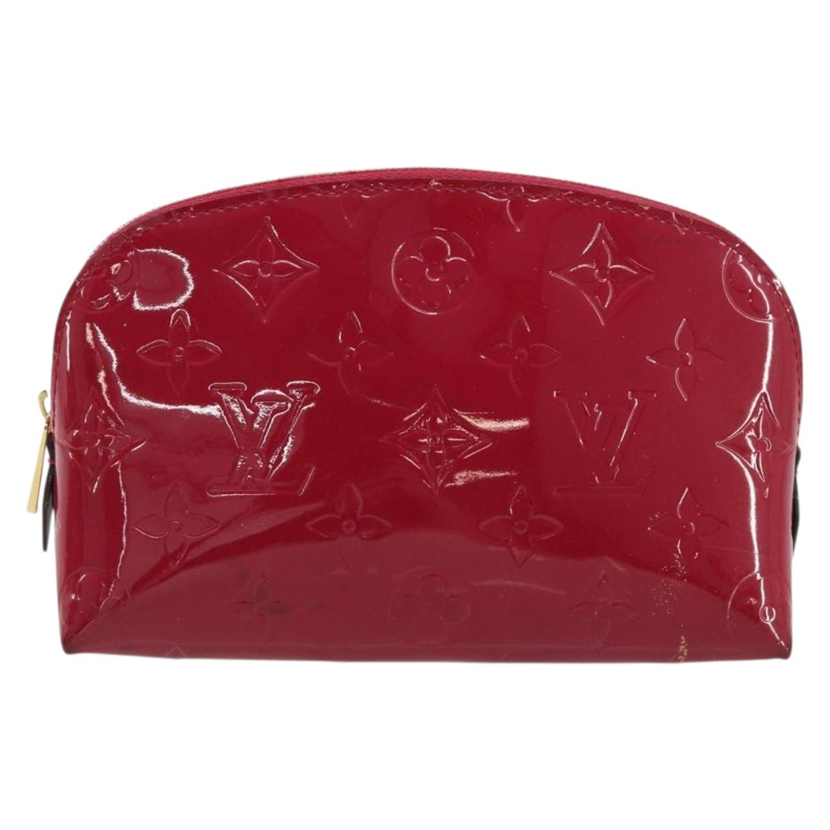 LOUIS VUITTON Vernis Pochette Cosmetic Pouch Rose Indian M90009 Auth gh2086
