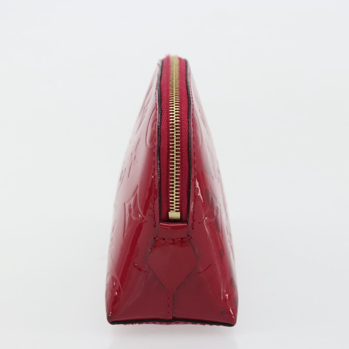 LOUIS VUITTON Vernis Pochette Cosmetic Pouch Rose Indian M90009 Auth gh2086