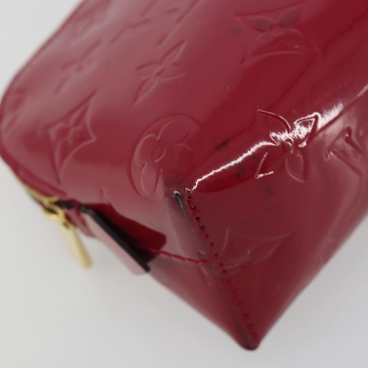LOUIS VUITTON Vernis Pochette Cosmetic Pouch Rose Indian M90009 Auth gh2086