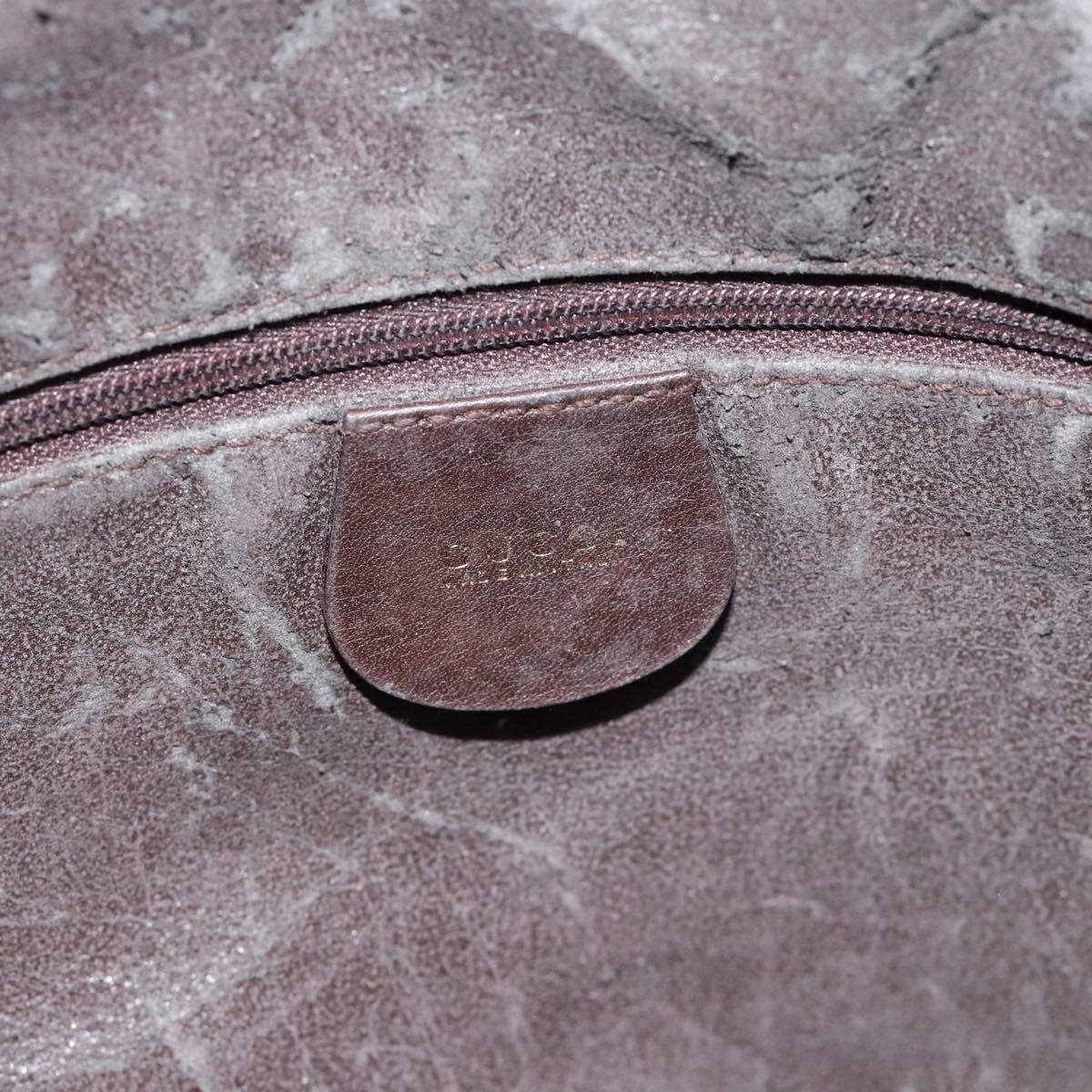 GUCCI Bamboo Shoulder Bag Leather 2way Brown Gold 001 1781 1638 Auth gh2088