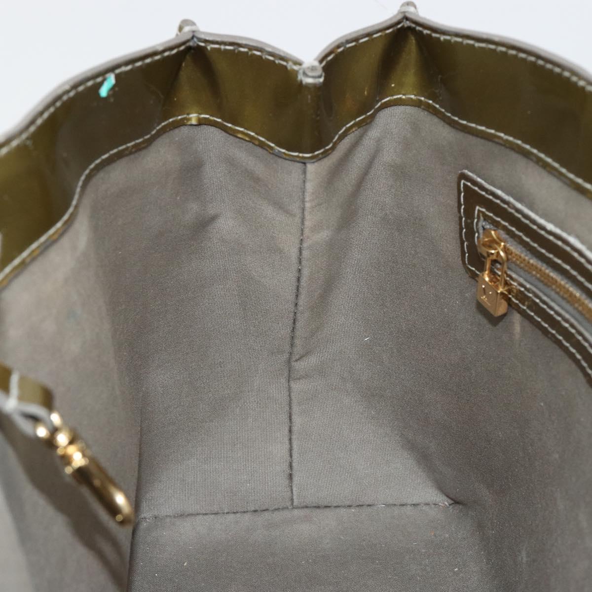 LOUIS VUITTON Monogram Vernis Wilshire PM Bag Gris Art Deco M91627 Auth gh2096