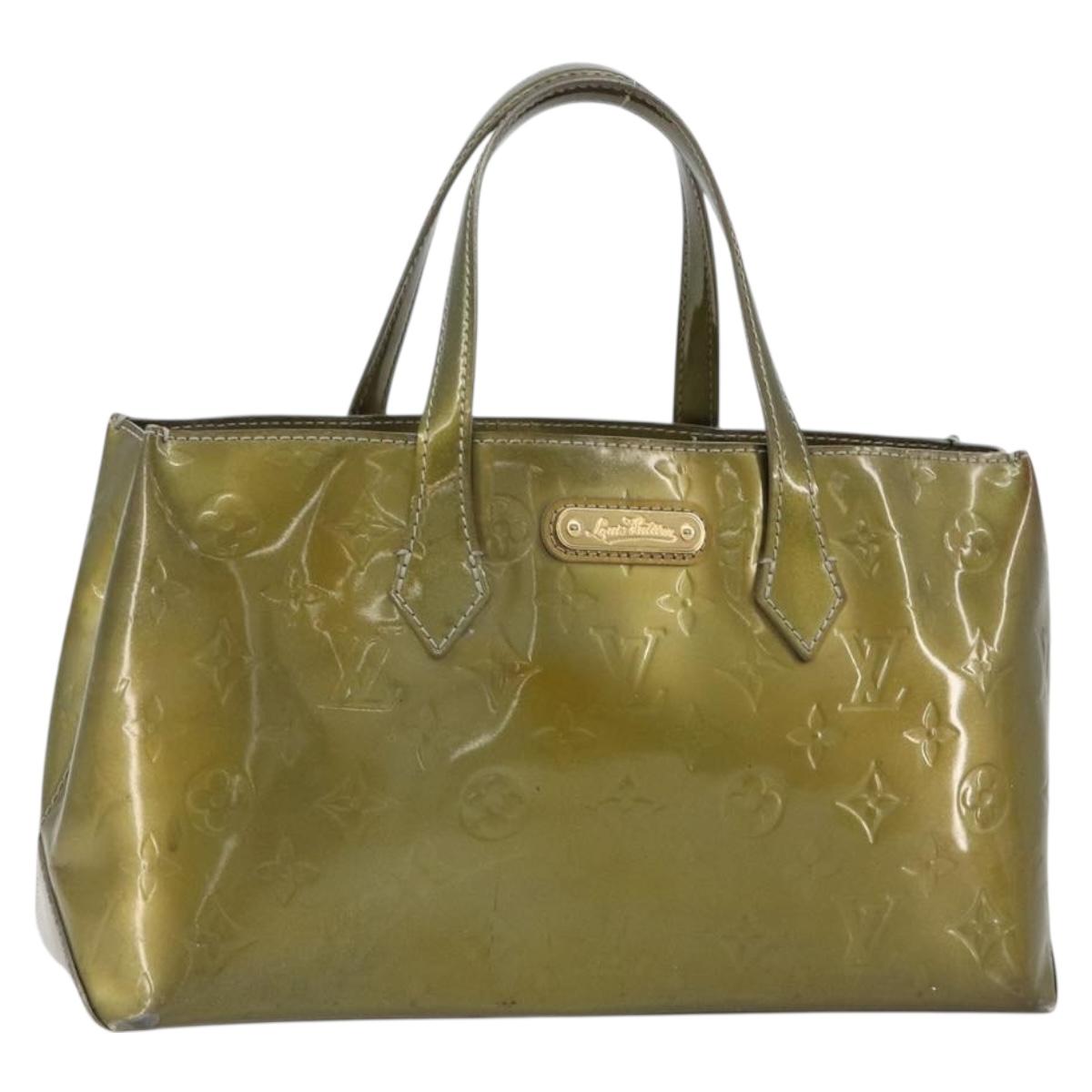 LOUIS VUITTON Monogram Vernis Wilshire PM Bag Gris Art Deco M91627 Auth gh2096