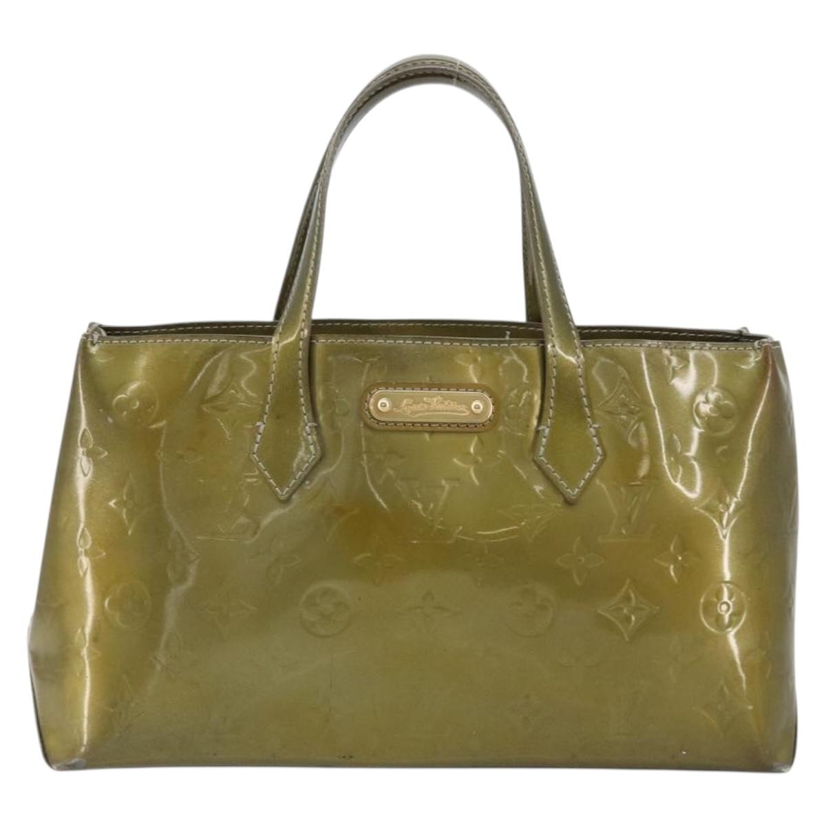LOUIS VUITTON Monogram Vernis Wilshire PM Bag Gris Art Deco M91627 Auth gh2096