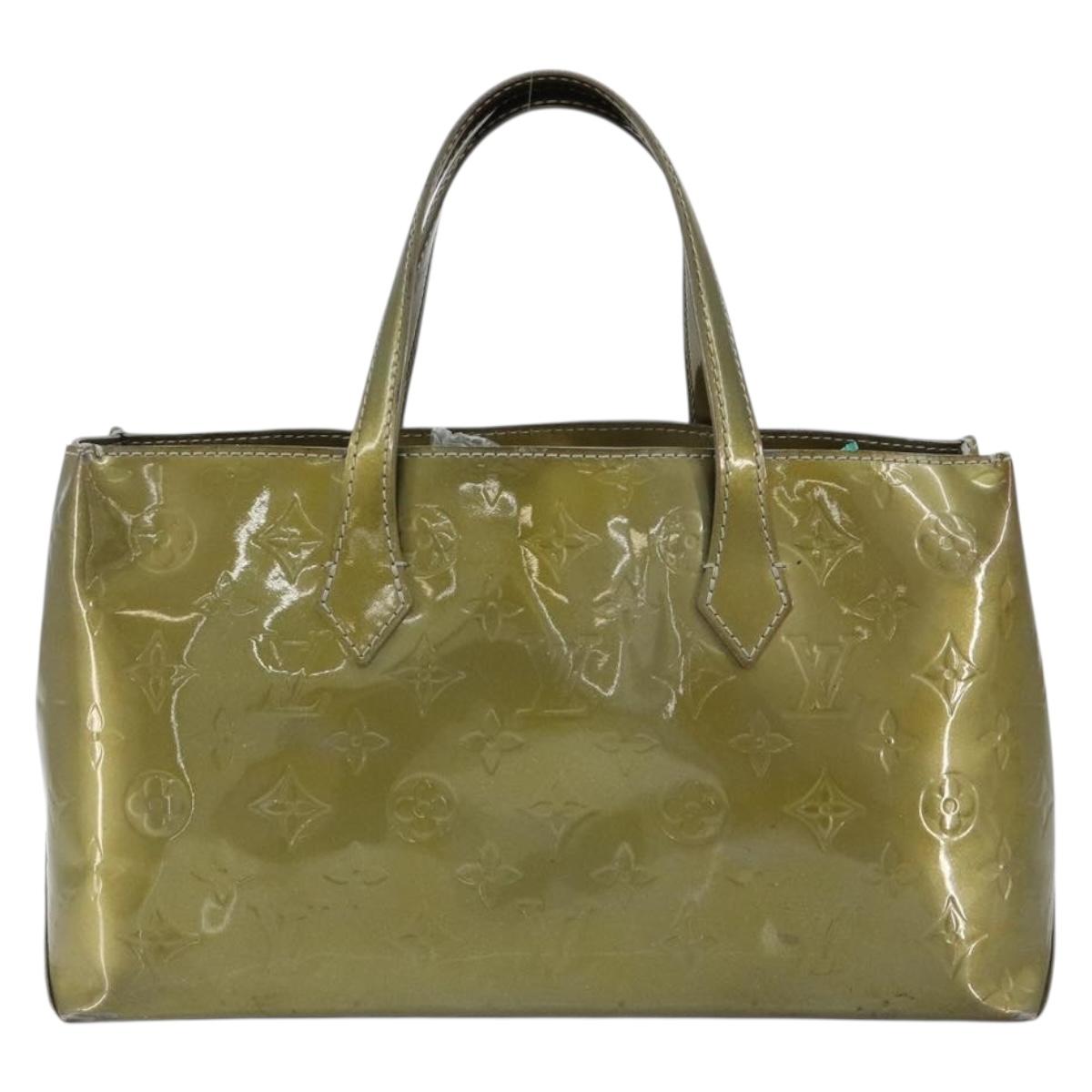LOUIS VUITTON Monogram Vernis Wilshire PM Bag Gris Art Deco M91627 Auth gh2096