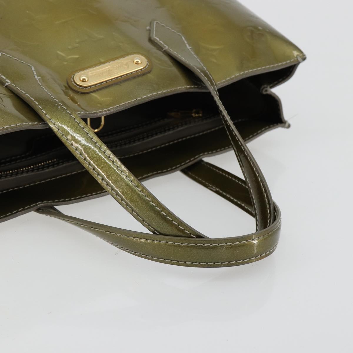 LOUIS VUITTON Monogram Vernis Wilshire PM Bag Gris Art Deco M91627 Auth gh2096