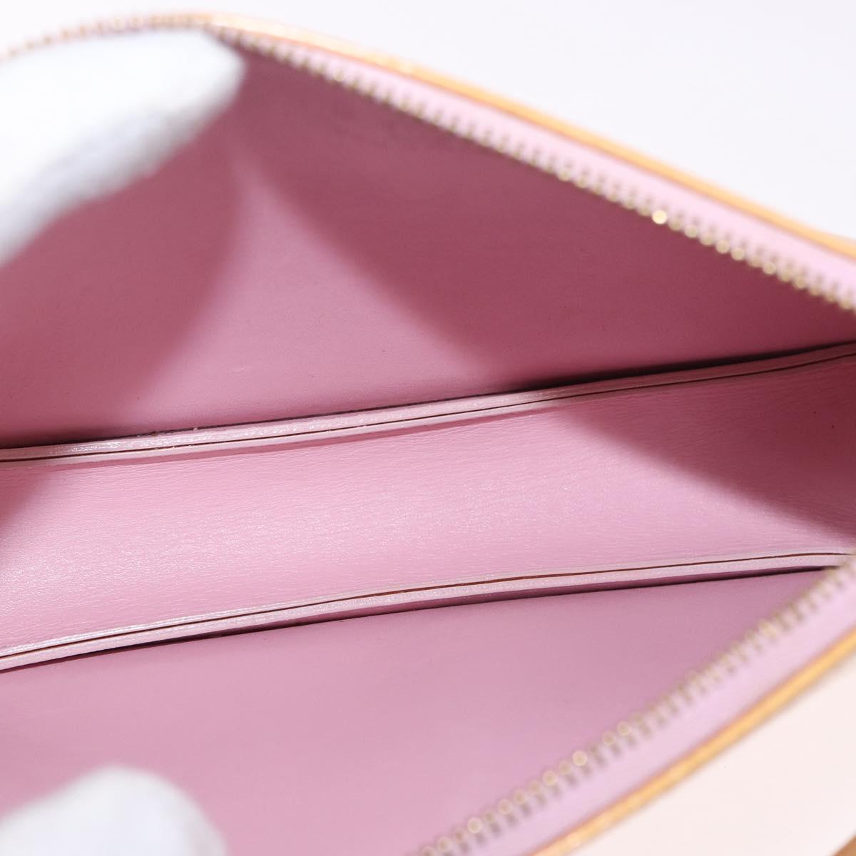 LOUIS VUITTON Monogram Vernis Lexington Accessory Pouch Pink M91057 Auth gh2098