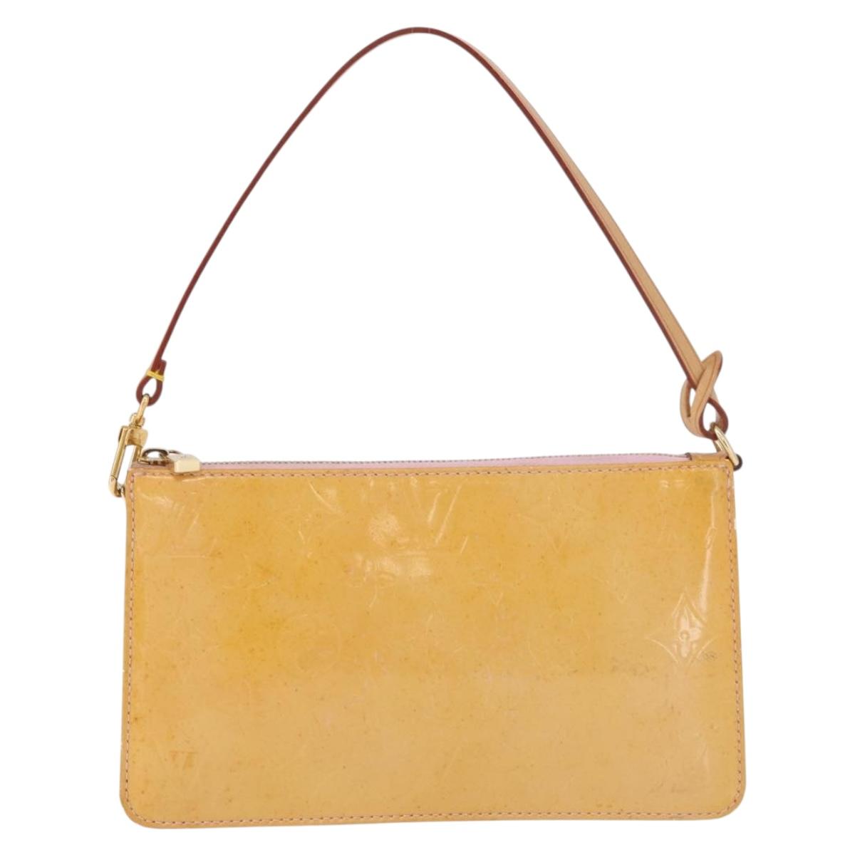 LOUIS VUITTON Monogram Vernis Lexington Accessory Pouch Pink M91057 Auth gh2098