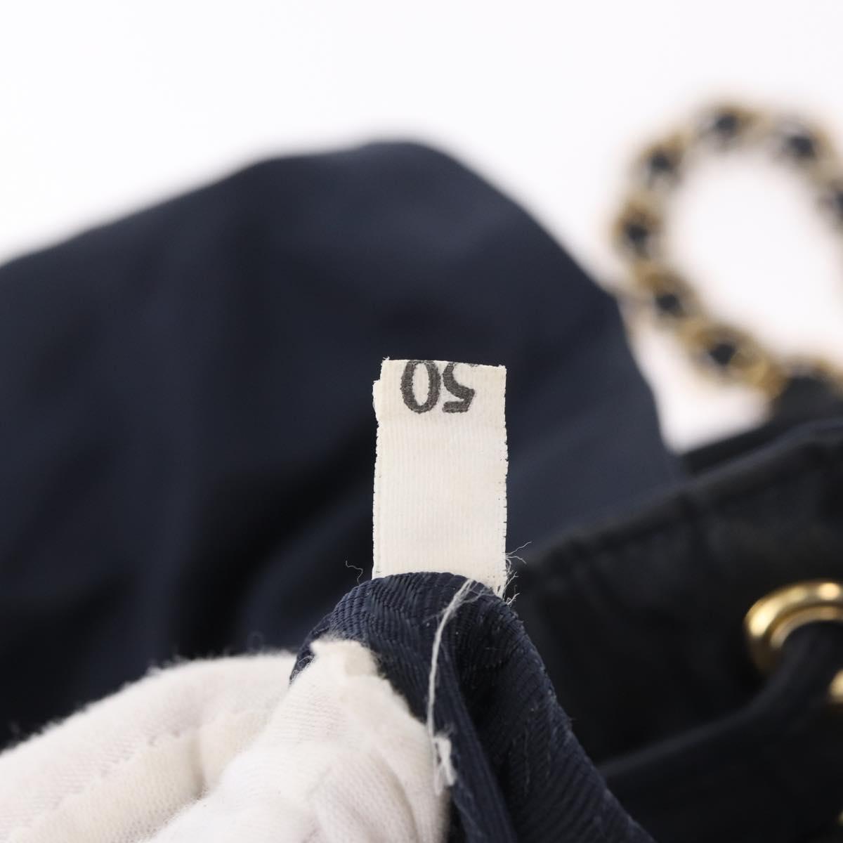 PRADA Backpack Nylon Navy Gold Auth gh2105