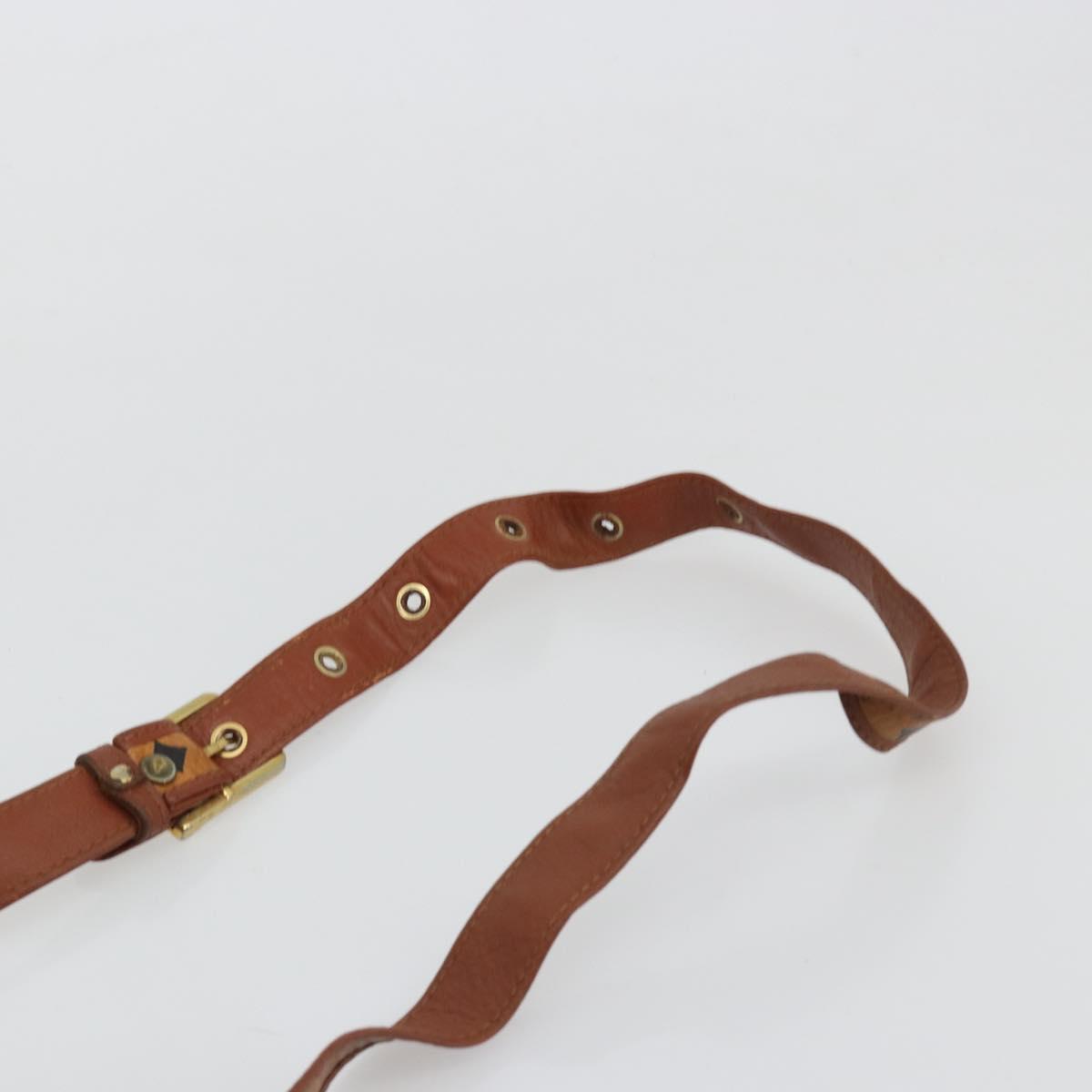 MCM Vicetos Logogram Shoulder Bag PVC Leather Brown Gold Auth gh2110