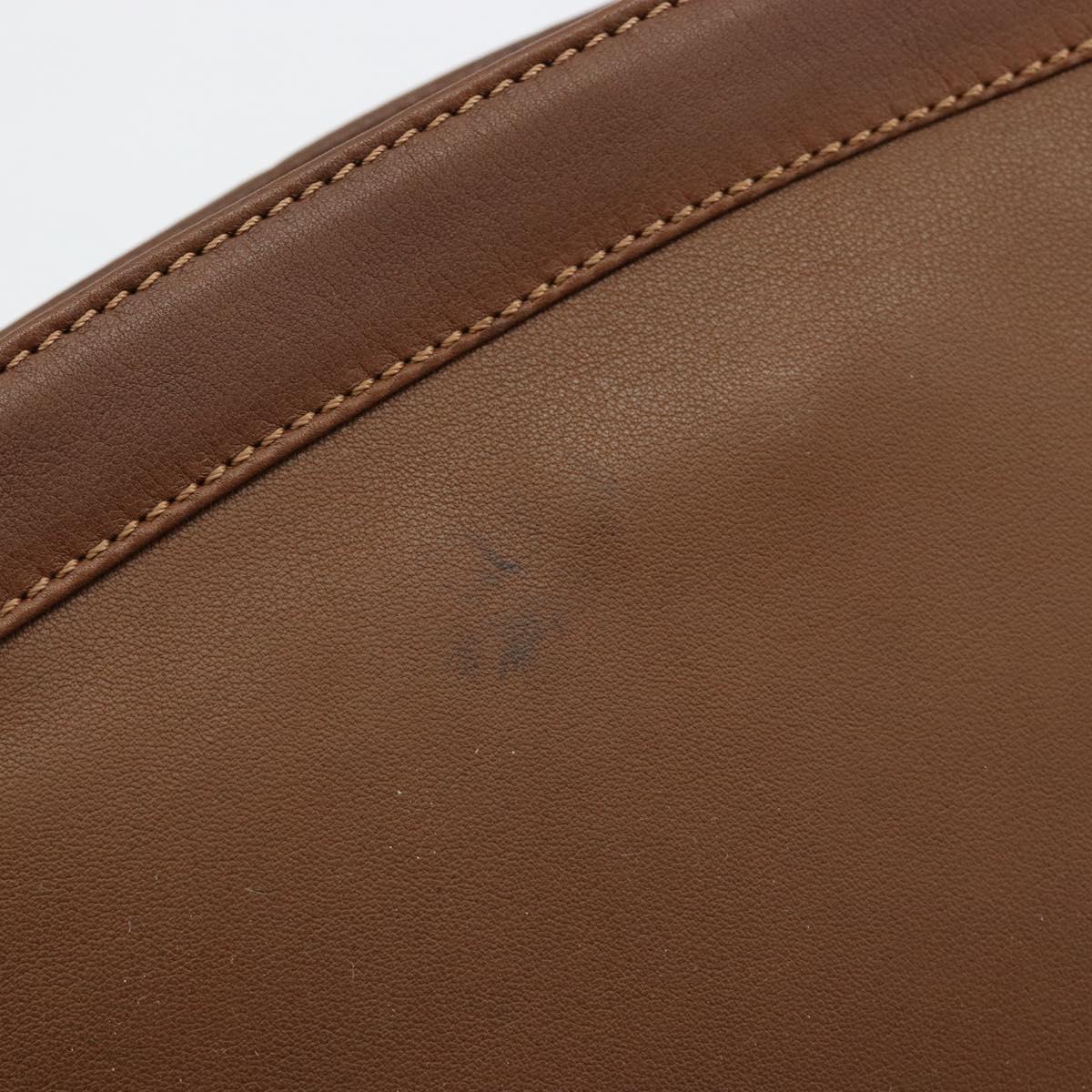 LOEWE Shoulder Bag Leather Brown Auth gh2112