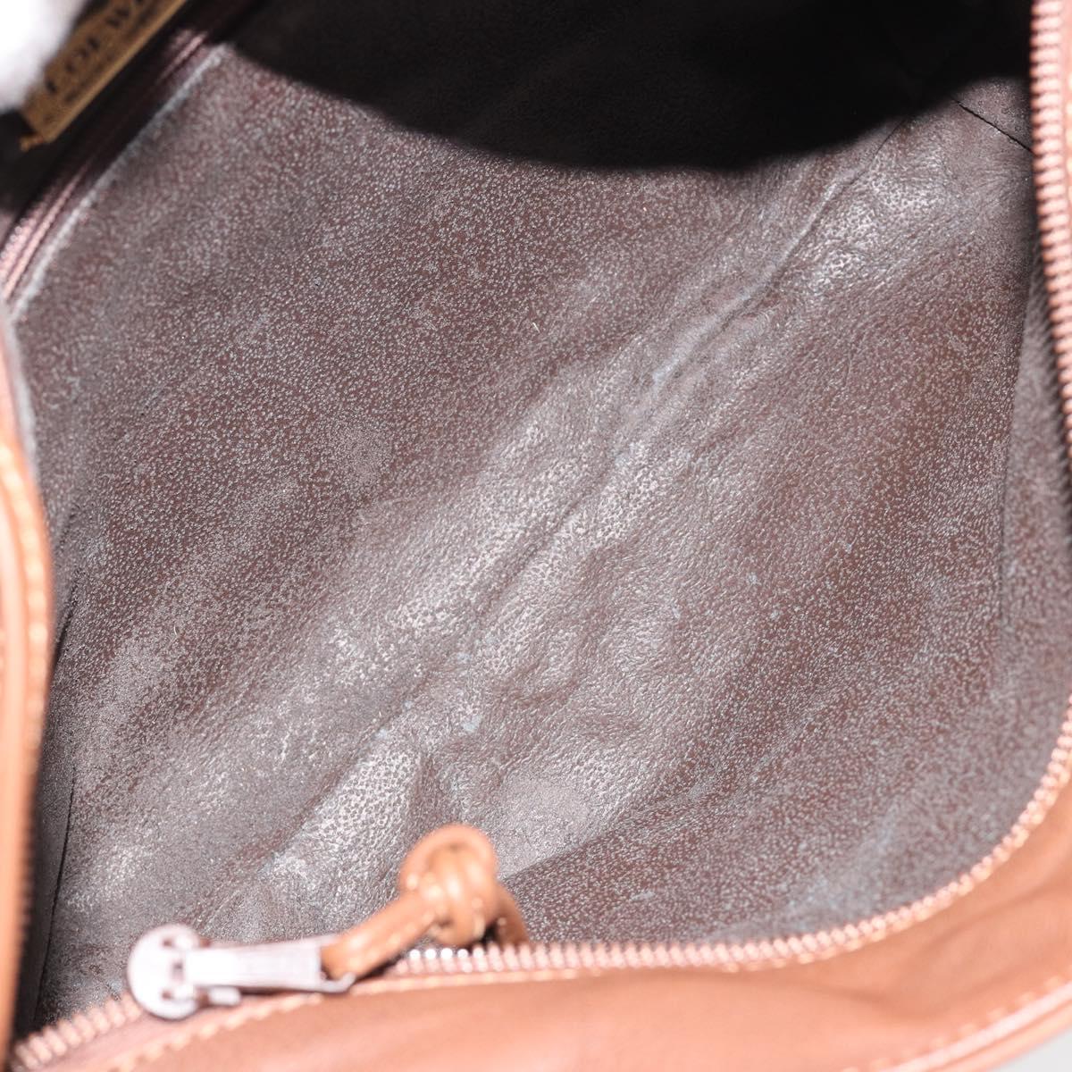 LOEWE Shoulder Bag Leather Brown Auth gh2112