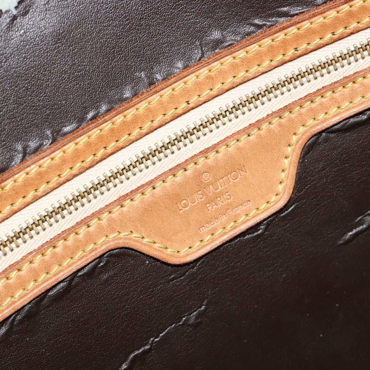 LOUIS VUITTON Monogram Vernis Van Damme Hand Bag Bronze M91125 LV Auth gh2113