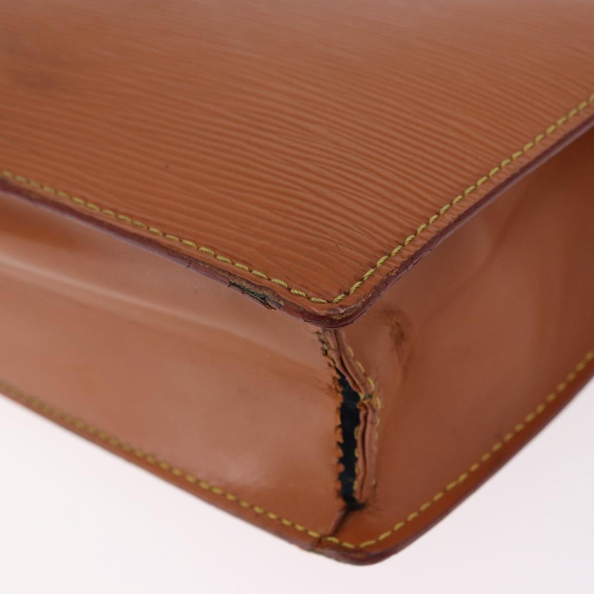 LOUIS VUITTON Epi Serie Dragonne Hand Bag Brown M52618 LV Auth gh2116