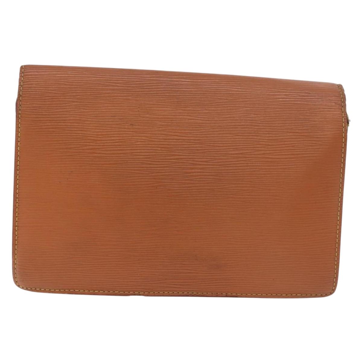 LOUIS VUITTON Epi Serie Dragonne Hand Bag Brown M52618 LV Auth gh2116