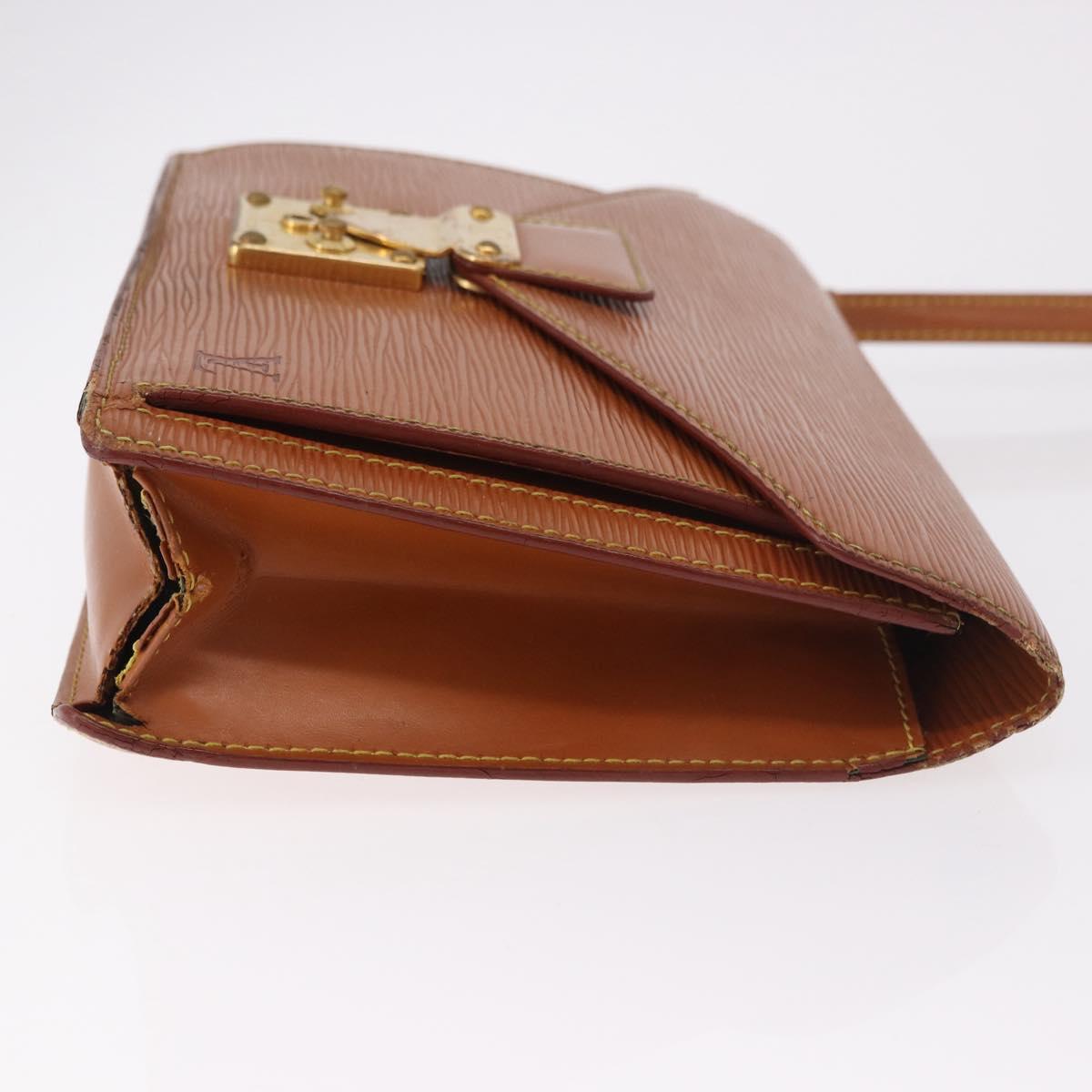 LOUIS VUITTON Epi Serie Dragonne Hand Bag Brown M52618 LV Auth gh2116