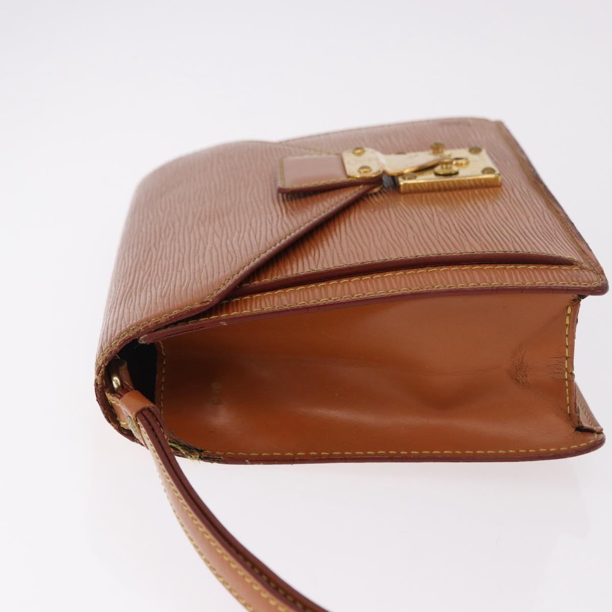 LOUIS VUITTON Epi Serie Dragonne Hand Bag Brown M52618 LV Auth gh2116