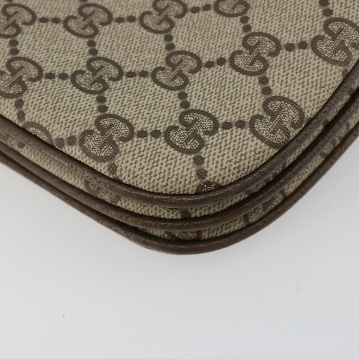 GUCCI GG Supreme Shoulder Bag PVC Beige Gold 004 106 0024 Auth gh2124