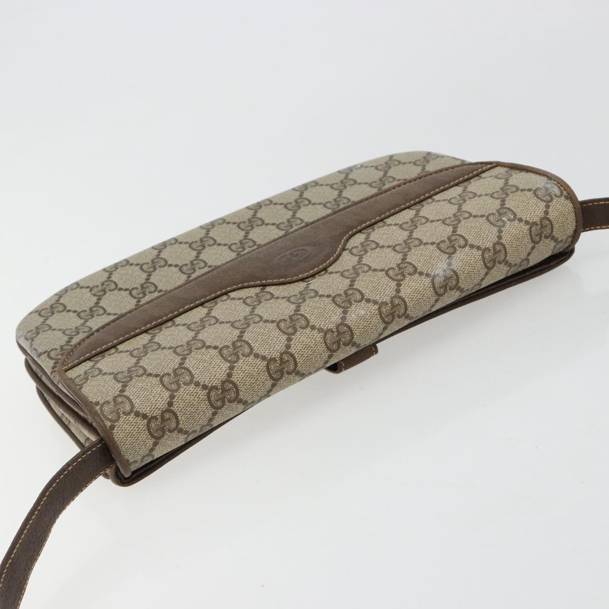 GUCCI GG Supreme Shoulder Bag PVC Beige Gold 004 106 0024 Auth gh2124
