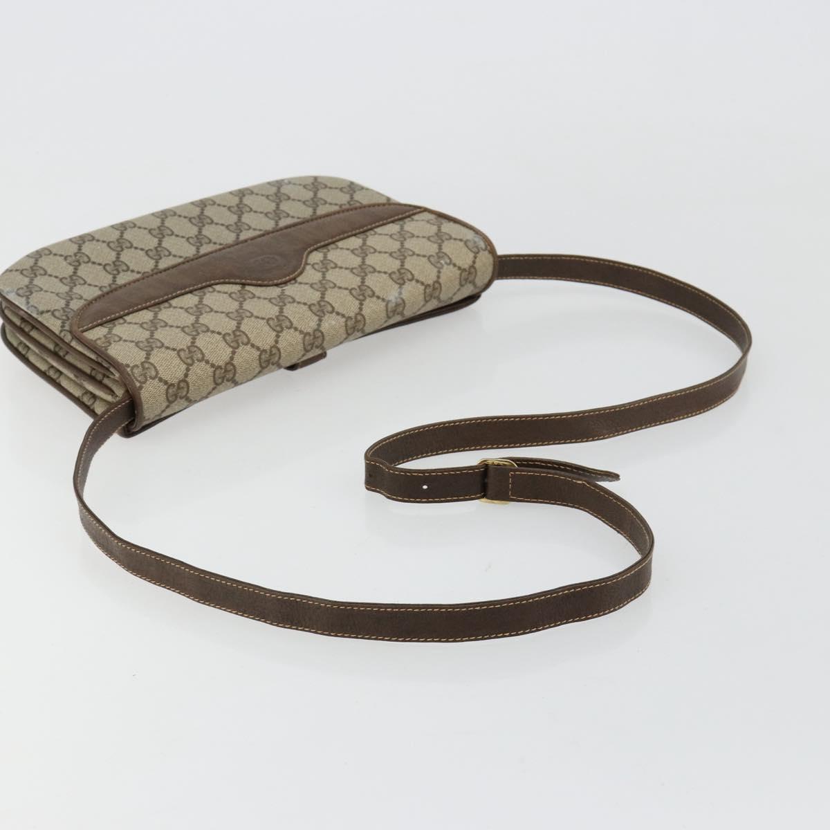 GUCCI GG Supreme Shoulder Bag PVC Beige Gold 004 106 0024 Auth gh2124