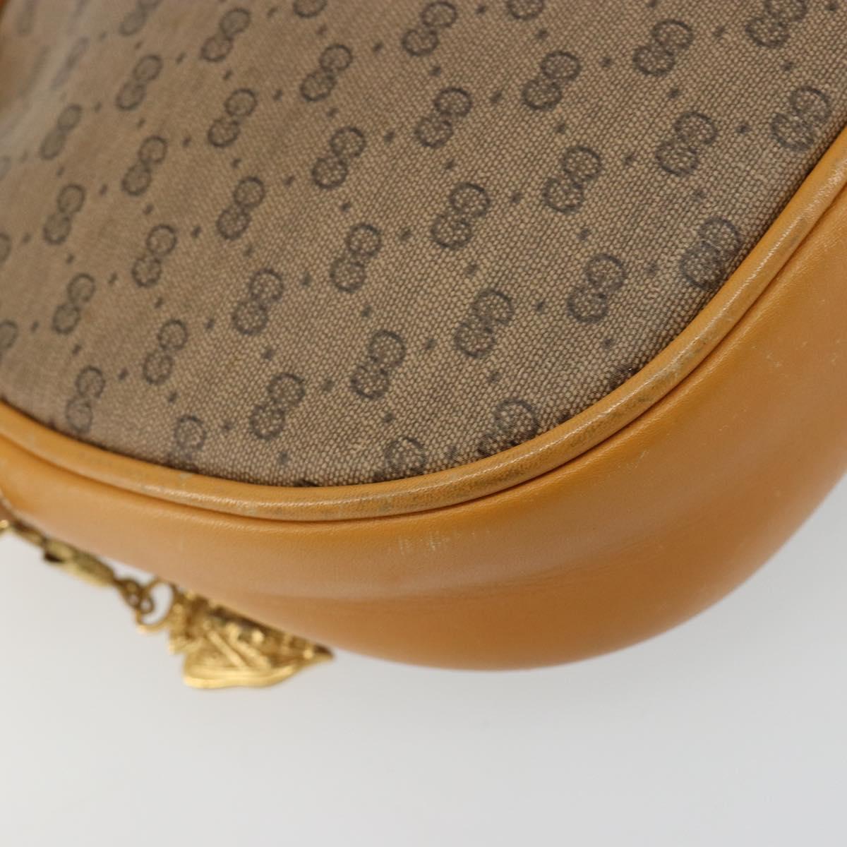 GUCCI Micro GG Supreme Shoulder Bag PVC Beige Gold 007 89 0094 Auth gh2125