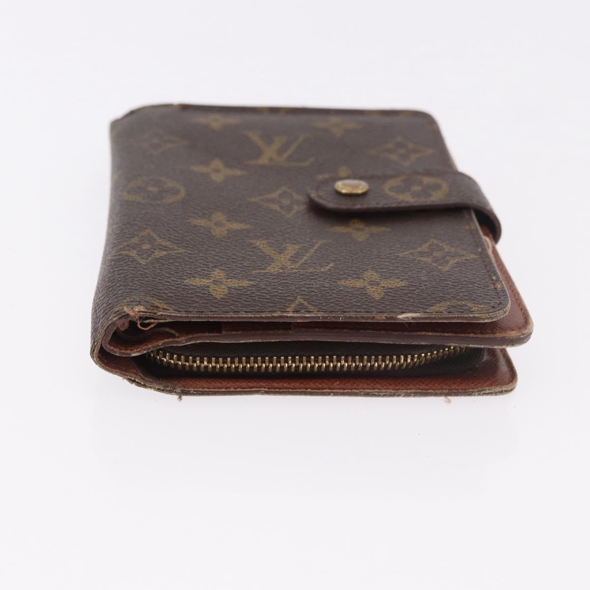 LOUIS VUITTON Salvatore Ferragamo Monogram Wallet Leather 3 Set Auth gh2141