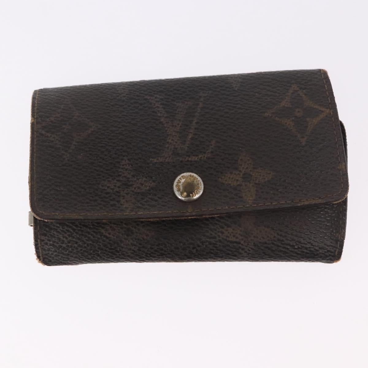 LOUIS VUITTON Salvatore Ferragamo Monogram Wallet Leather 3 Set Auth gh2141