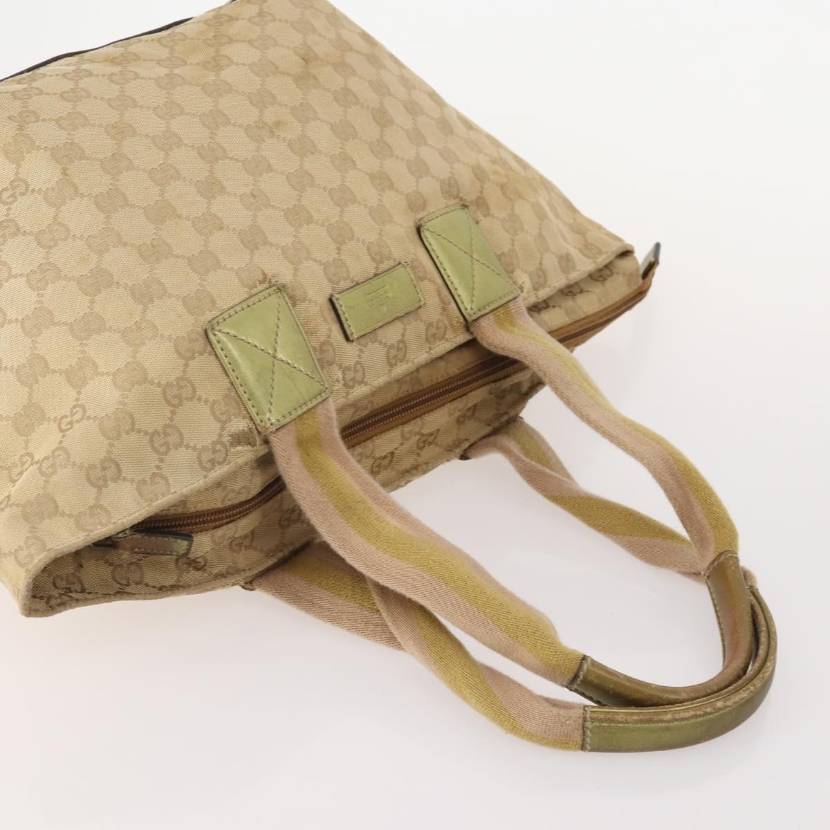 GUCCI GG Canvas Tote Bag Leather Canvas 4 Set Beige Black Brown Auth gh2142