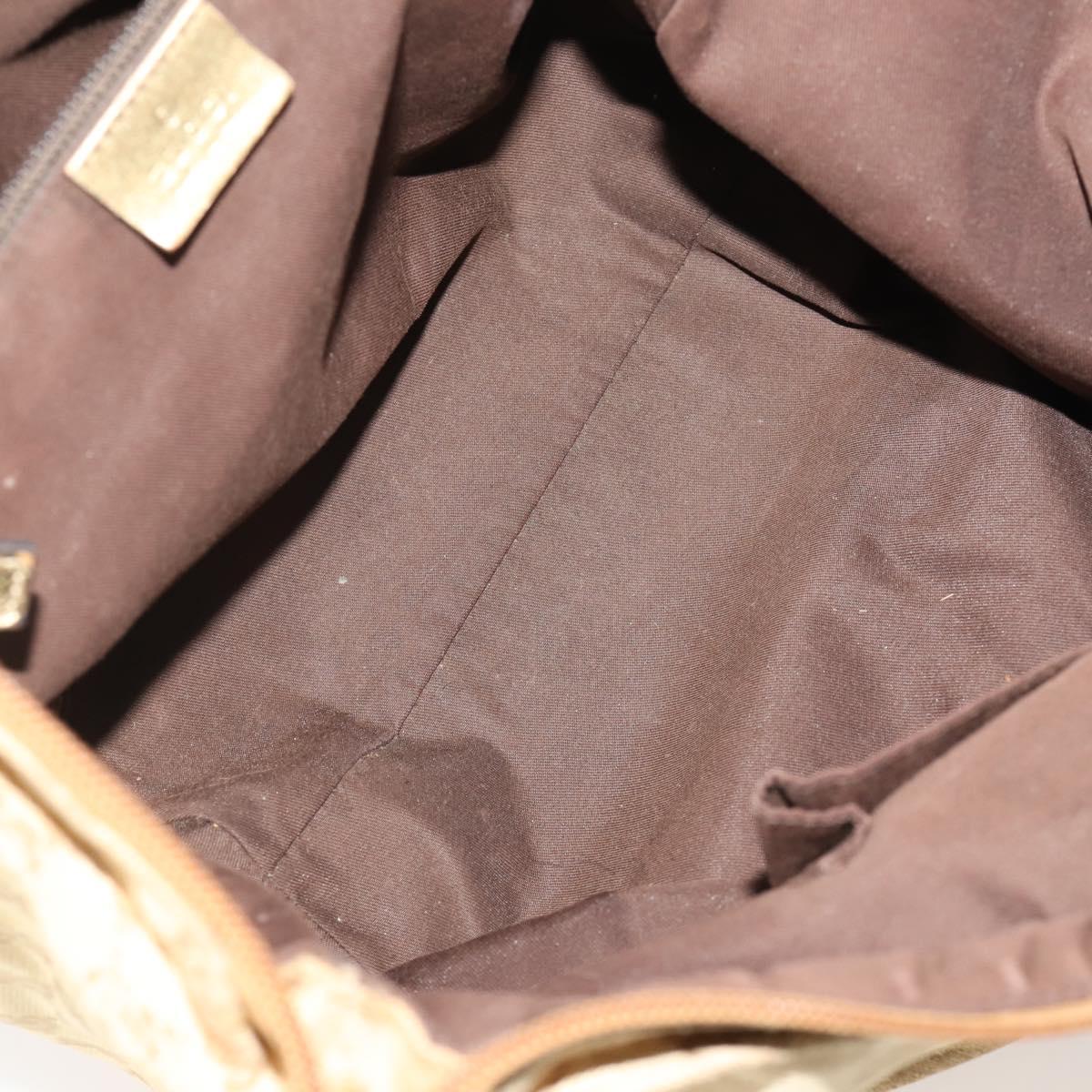 GUCCI GG Canvas Tote Bag Leather Canvas 4 Set Beige Black Brown Auth gh2142