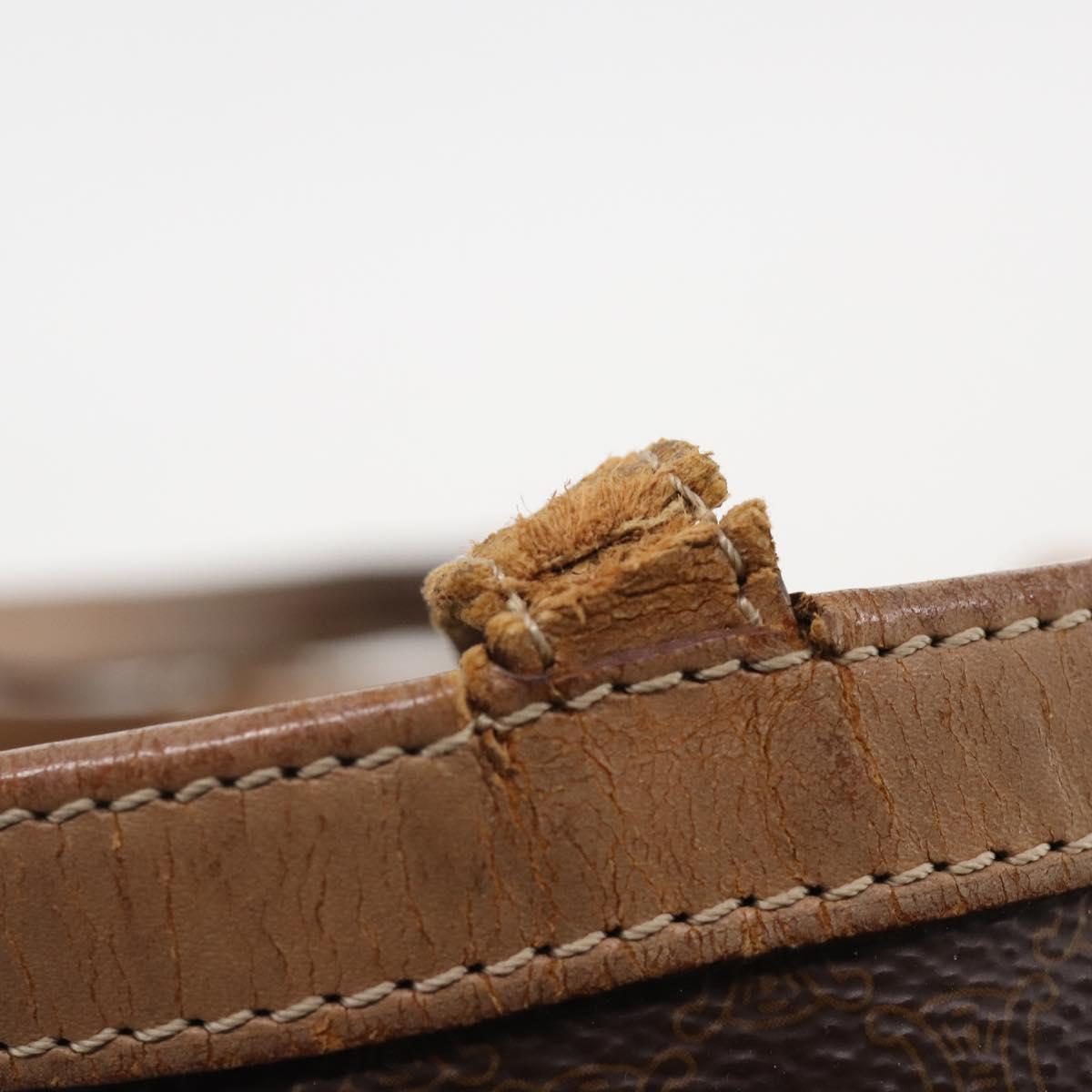CELINE Macadam Canvas Clutch Bag PVC Leather 4 Set Brown Beige Auth gh2143