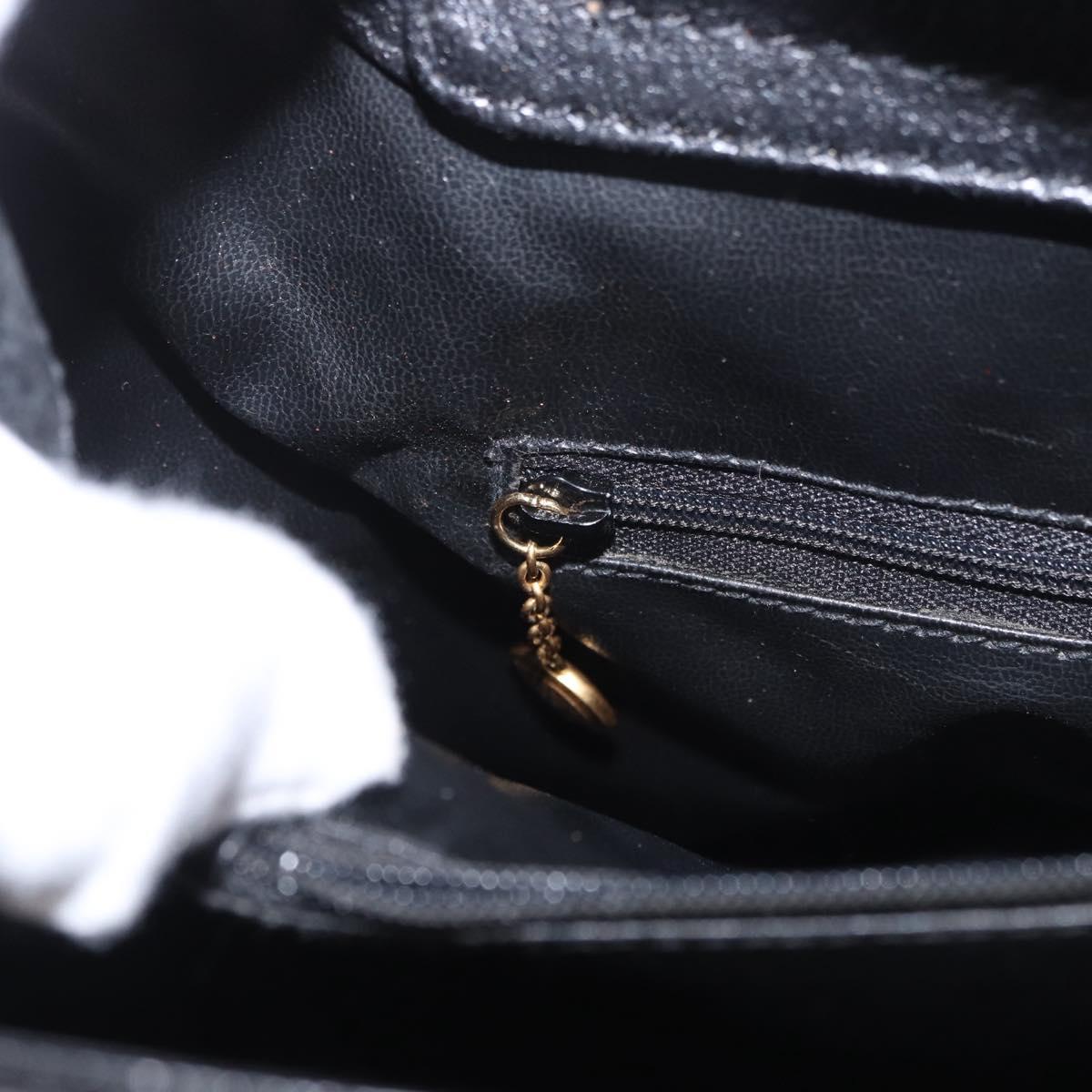 GUCCI Bamboo Hand Bag Suede Black Gold 002 1096 0260 Auth gh2145